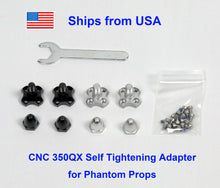 Load image into Gallery viewer, 4x DJI Phantom Props Small Adapter for Blade 350 QX CNC 8mm Parts SelfTightening