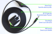 Load image into Gallery viewer, Logitech Z-2300 Control Pod Bypass Cable With Volume Control z 2300 no subwoofer