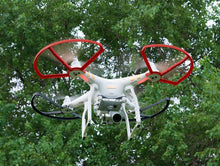 Load image into Gallery viewer, RED/BLACK 4X SNAP ON/OFF PROP GUARDS QUICK RELEASE DJI PHANTOM 1 2 3 PRO VISION+