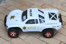 Load image into Gallery viewer, Custom Body Sheriff Police Car White for ProSC10 1/10 Slash Truck Shell 1:10