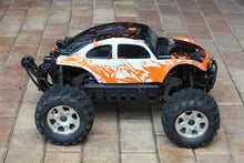 Load image into Gallery viewer, Custom Bug Body Muddy Orange/WB Shell for HPI Savage Flux HP 1/8 VW Baja Beetle