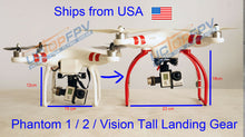 Load image into Gallery viewer, Red Tall Landing Gear for DJI Phantom 1 2 Vision Wide and High Ground Clearance