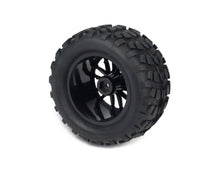 Load image into Gallery viewer, Set of 4 Blacked Out Rim Wheels w/ Tires for Traxxas Stampede Rustler 1/10 12mm