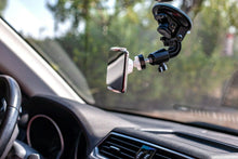 Load image into Gallery viewer, iPhone Clamp with suction cup car plane tripod mount fits most smart phones