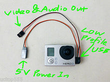 Load image into Gallery viewer, Gopro Hero 3 4 USB 90 Degree to AV Video Output & 5V DC Power BEC Input Cable