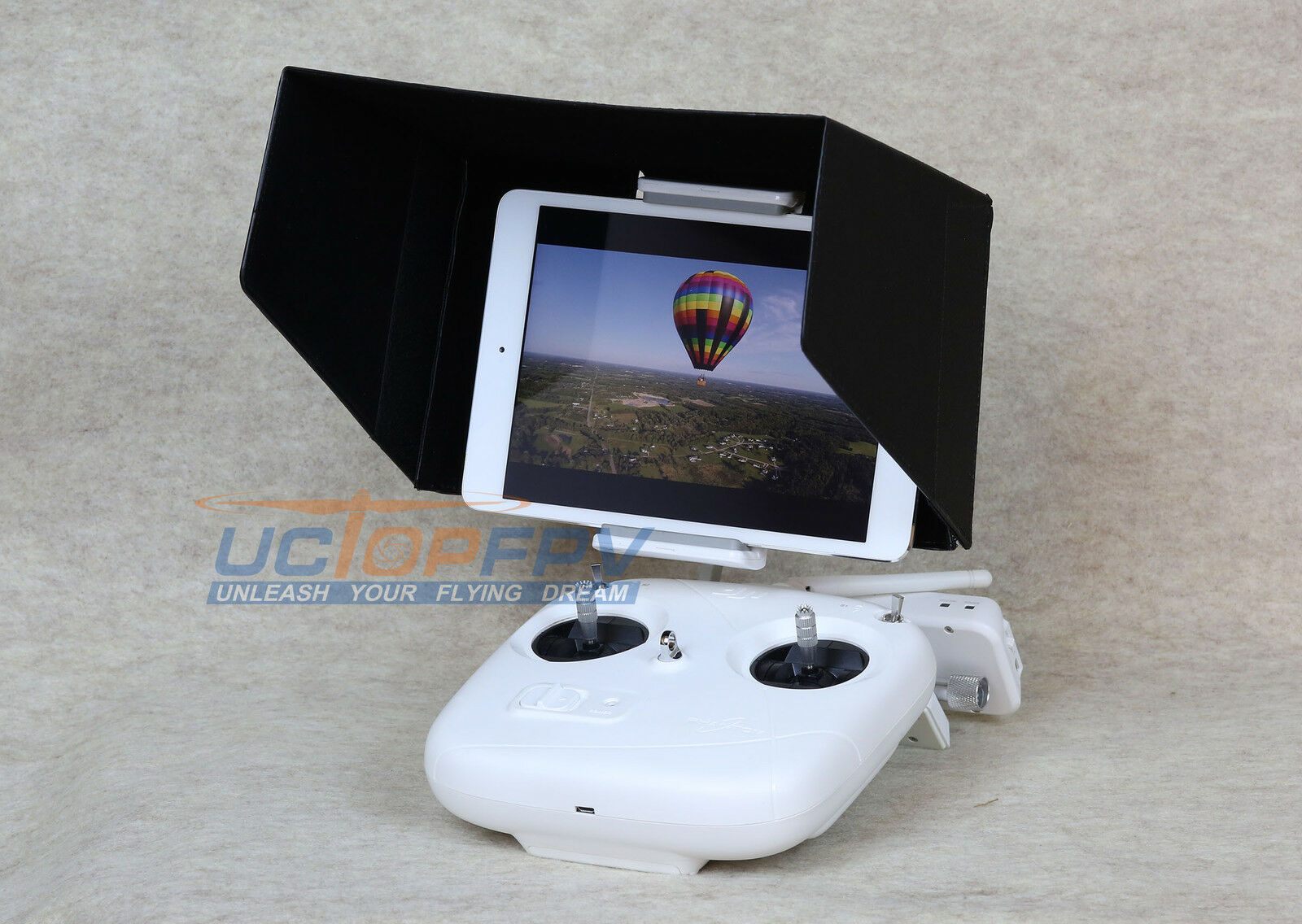 10 Inch iPad Sun Hood Shade Black w/ Mount for DJI Phantom All Version Inspire 1