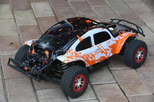 Custom Bug Body Muddy Orange/WB Shell for Traxxas Slash 1/10 Baja 6811 Truck Car