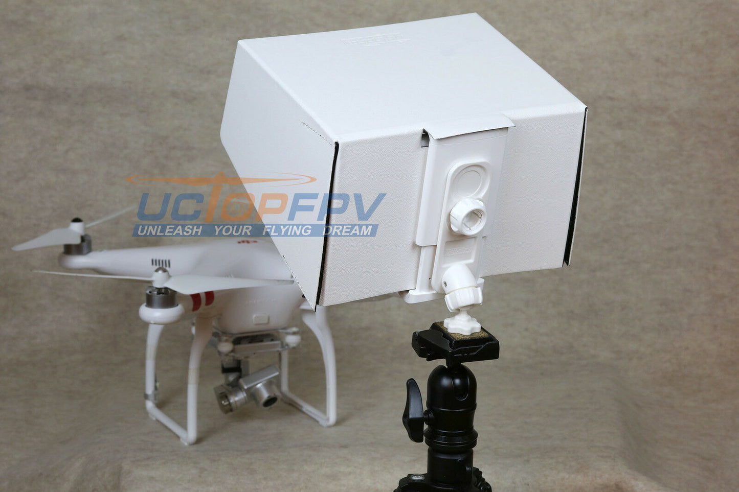 10 Inch iPad Sun Hood Shade White w/ Mount for DJI Phantom All Version Inspire 1