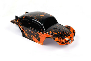 Custom Buggy Body Muddy Orange Black Shell for ARRMA 1/8 Nero 6S BLX Beetle