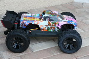 Custom Body Graffiti Pig Style for Arrma Kraton 4S 1/10 Truck Car Shell Cover