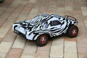 Custom Body Zebra Style for ProSC10 1/10  4x4 VXL 2WD Slayer Shell Cover