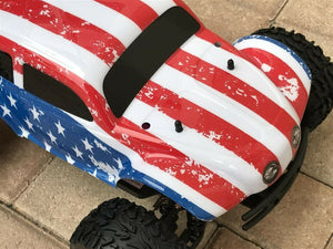 Custom Body Buggy USA Flag for Redcat Volcano 1/10 Truck Car Shell Cover 1:10