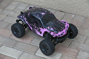 Custom Body Muddy Pink Buggy for ARRMA BIGROCK BLX 1/10 MONSTER RC TRUCK