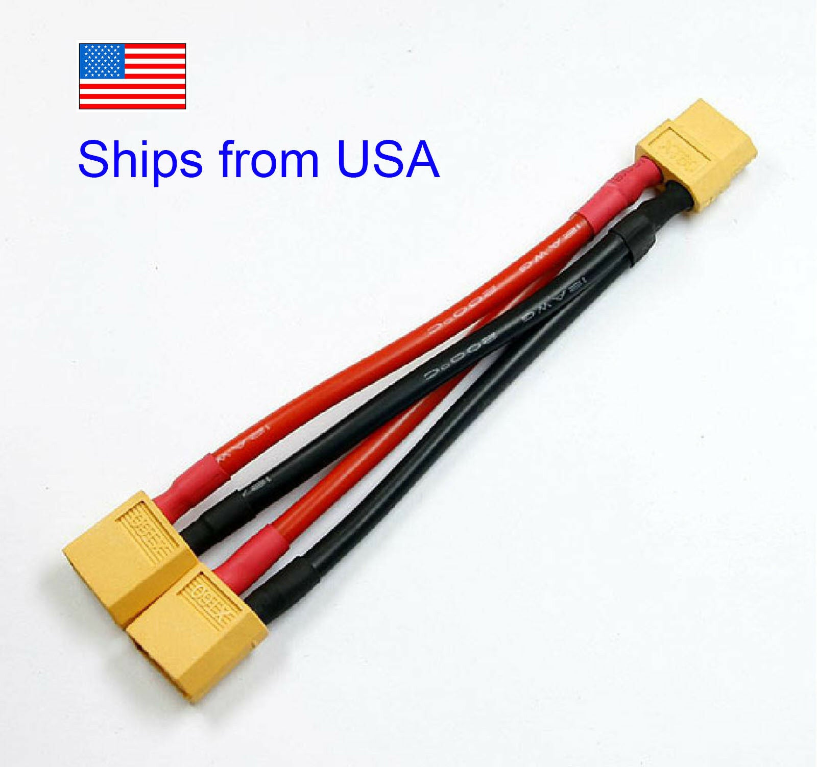 XT60 Parallel Battery Connector Cable Dual Extension Y Splitter