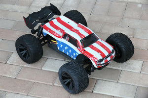 Custom Body American Flag USA for Arrma Kraton 4S 1/10 Truck Car Shell Cover