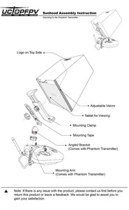 10 Inch Sun Hood Sun Shade with Tripod Mount for iPad or similar 10 inch tablet