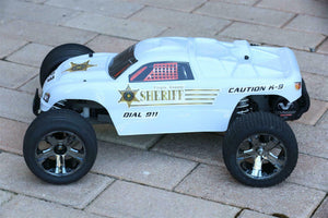 Custom Body Police Sheriff White for Traxxas Rustler 2WD 1/10 Truck Car Shell