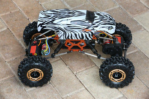 Custom Body Mini Zebra Style for Redcat Racing Rockslide / Everest 1/10 Crawler