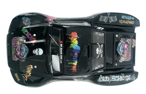 Custom Body Graffiti Black for ProSC10 1/10 Slash 4x4 VXL Slayer Shell Cover