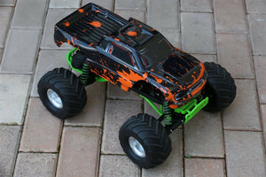 Custom Body Muddy Orange for Traxxas Skully Grave Digger 1/10 Truck Car Shell