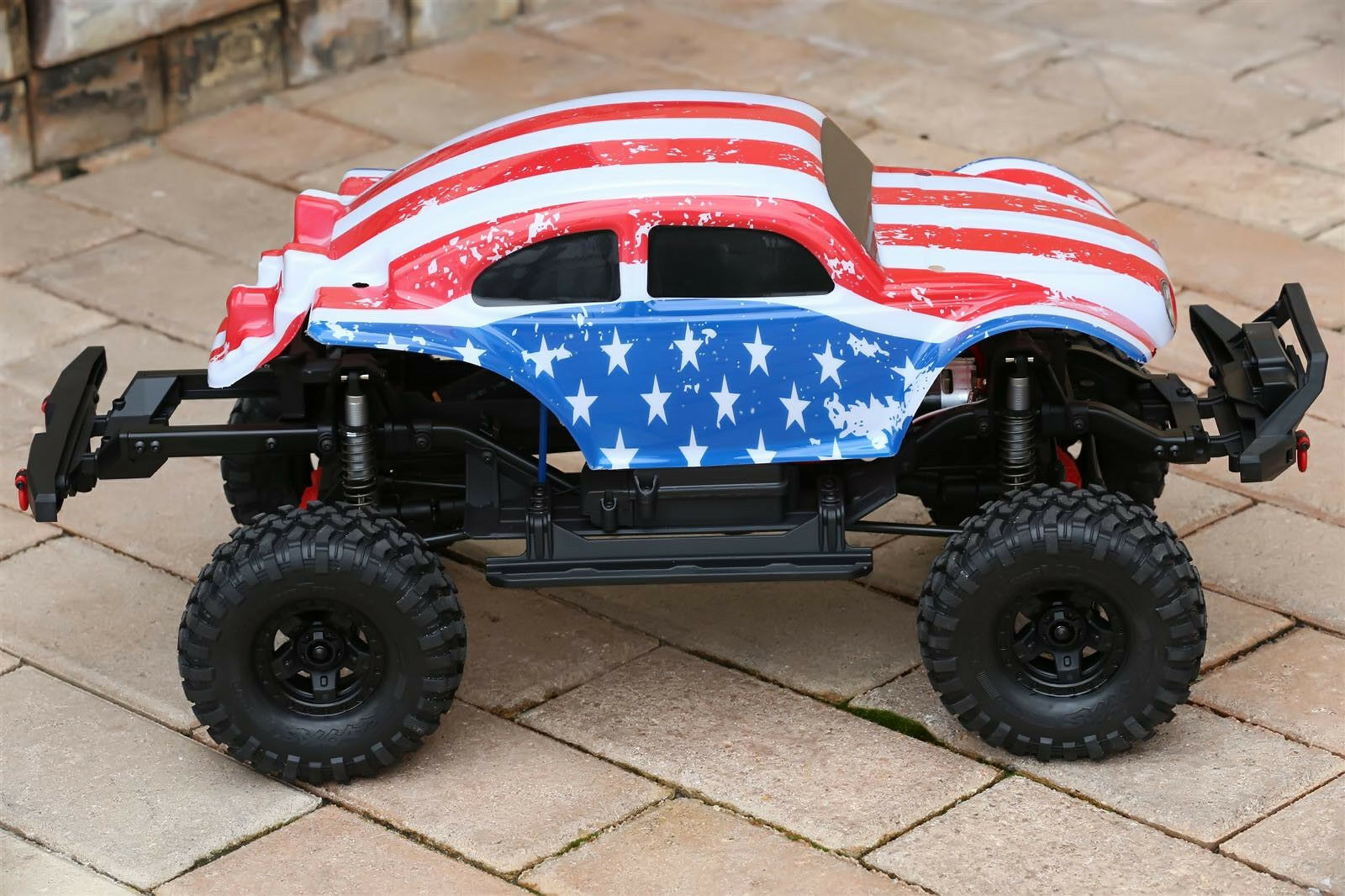 Custom Buggy Body American Flag for Traxxas TRX-4 Trail Crawler Truck Car Shell