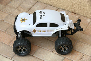 Custom Buggy Body Sheriff Police White for Traxxas Stampede 1/10 Truck Car Shell