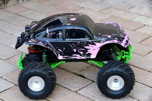 Custom Buggy Body Muddy Pink for Traxxas Skully Grave Digger 1/10 Truck Car