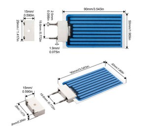 4x Pack 3500 Mg/h Ozone Plate with Detachable Mounting Base Forever 7000Mg/h