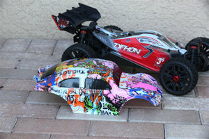 Custom Body Graffiti Buggy for ARRMA Typhon 3S BLX 1/8 Mod Required Read