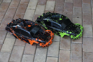 Set of 2 Buggy Muddy Bodies for Traxxas Slash 1/10 Truck Car Shell Green Orange