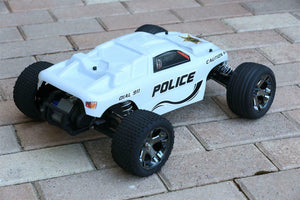 Custom Body Police Sheriff White for Traxxas Rustler 2WD 1/10 Truck Car Shell