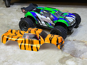 Custom Body Tiger Style for ARRMA VORTEKS 3S BLX 1/10 Stadium Truck