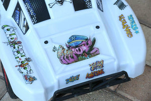 Custom Body Graffiti White for ProSC10 1/10 Slash 4x4 VXL Slayer Shell Cover