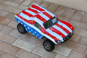 Custom Body America Flag Style for ARRMA Senton 4x4 3S / 6S BLX Cover Shell