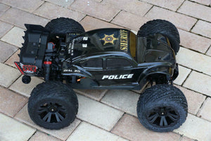 Custom Body Police Sheriff Buggy for ARRMA 1/10 Kraton 4S BLX Truck Car Shell