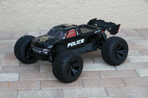 Custom Body Police Car Style for Arrma Kraton 4S 1/10 Truck Car Shell Cover