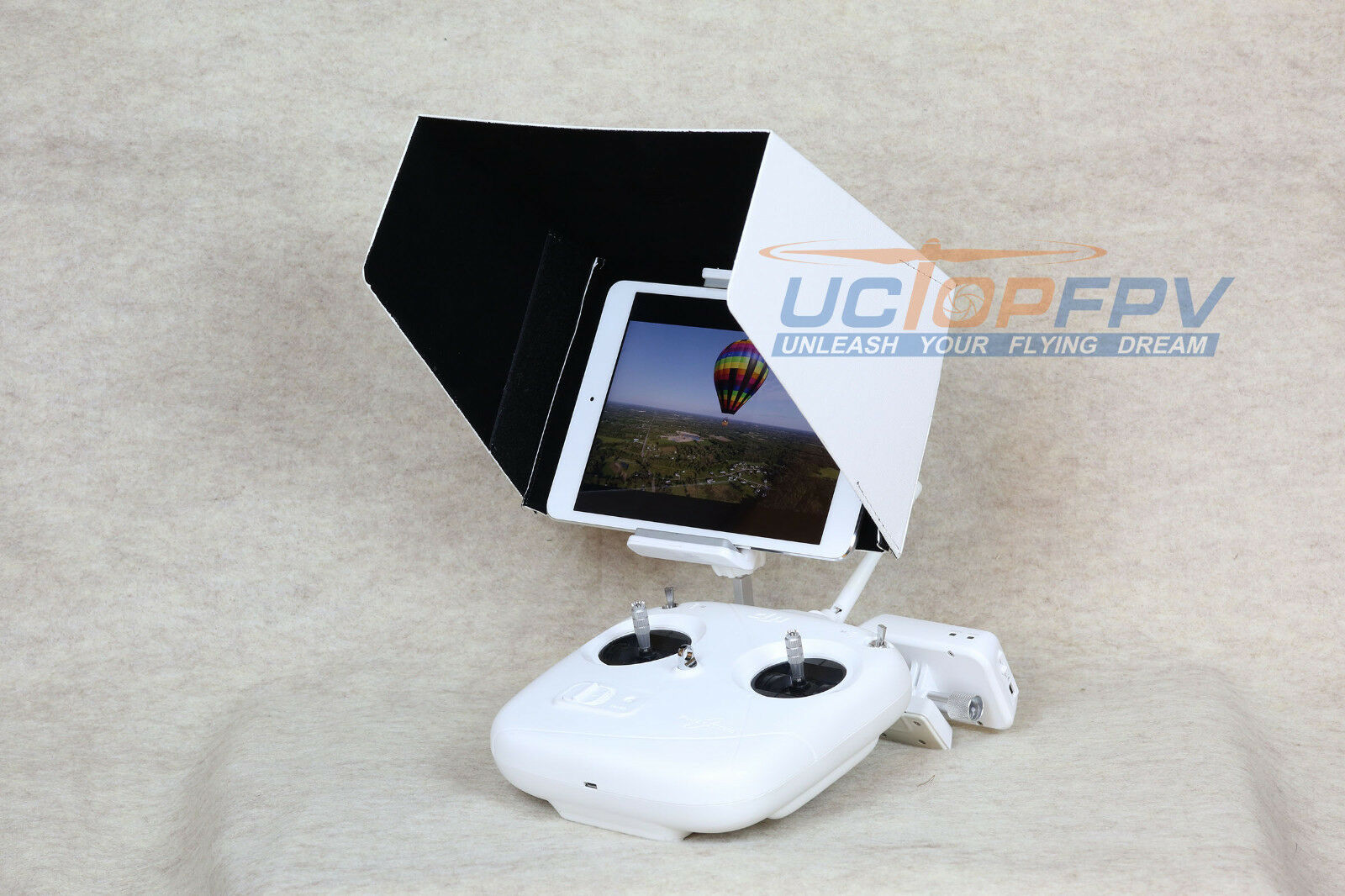 10'' iPad Sun Hood Shade White w/ Mount for DJI Phantom All Models and Inspire