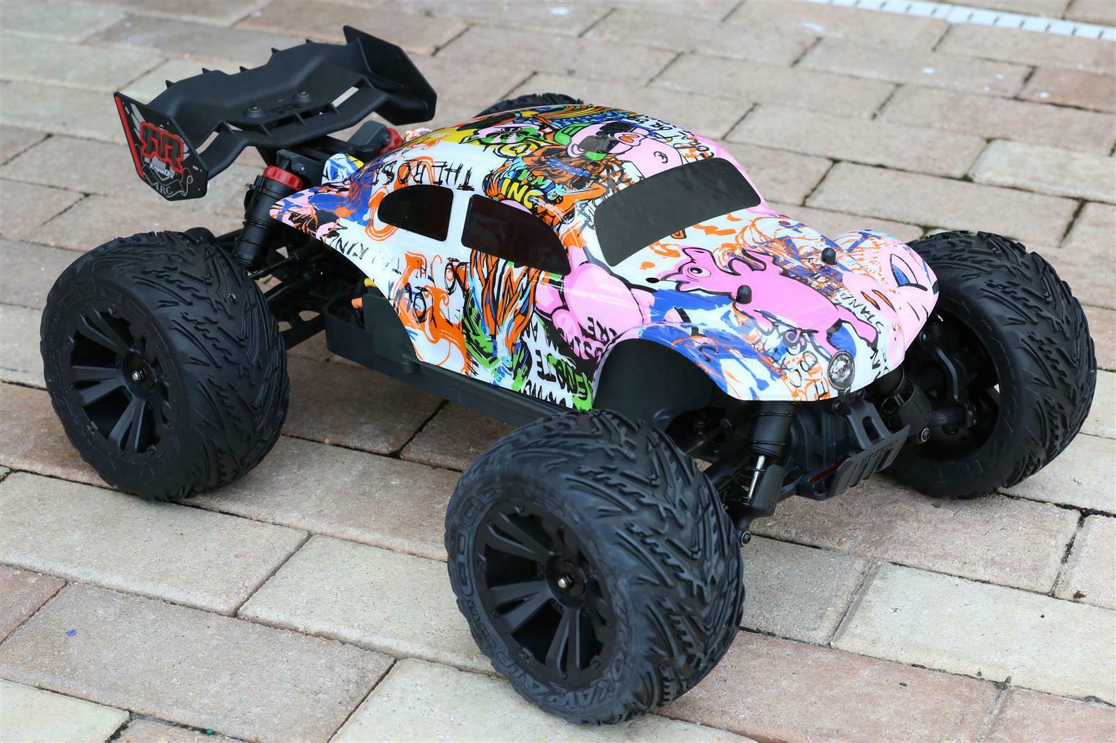 Custom Body Graffiti Pig Buggy for ARRMA 1/10 Kraton 4S BLX 4x4 Truck Car Shell