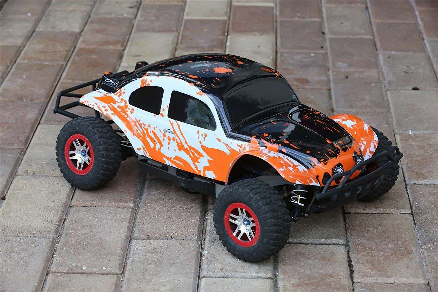 Custom Bug Body Muddy Orange/WB Shell for Traxxas Slash 1/10 Baja 6811 Truck Car