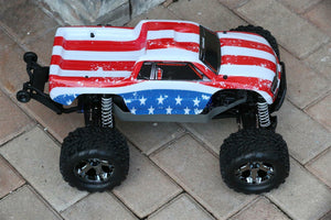 Custom Body American Flag for Traxxas Bigfoot Stampede 1/10 Truck Car Shell