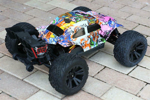 Custom Body Graffiti Pig Buggy for ARRMA 1/10 Kraton 4S BLX 4x4 Truck Car Shell