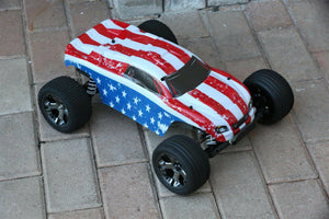 Custom Body American Flag for Traxxas Rustler 2WD 1/10 Truck Car Shell Cover