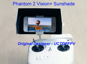 White Sunshade Sunhood for DJI Phantom Adjustable Quick Install Fits All Models