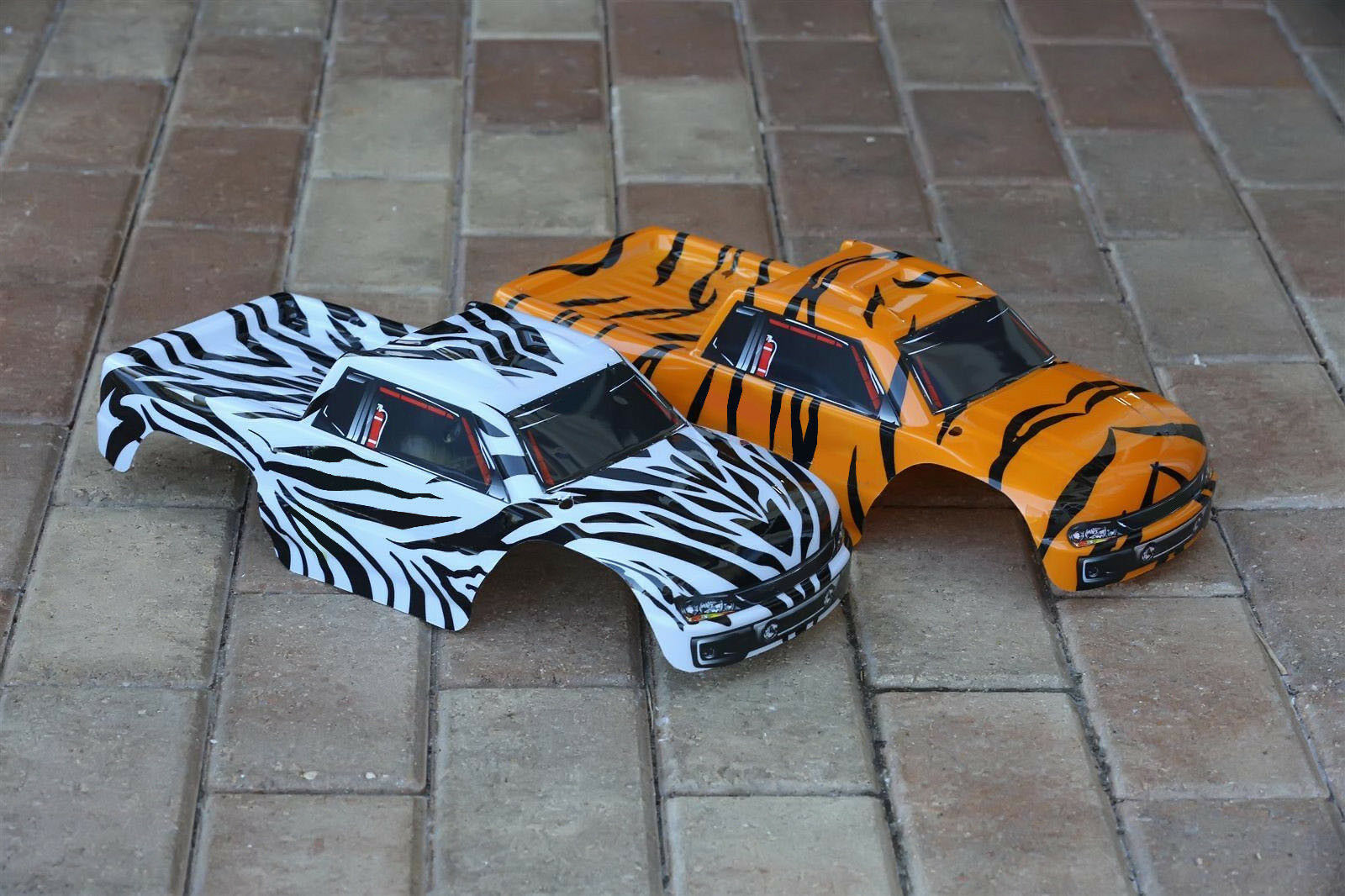 2pk Combo Bodies for Traxxas Stampede Tiger Zebra Body 1/10 Truck Shell Bigfoot