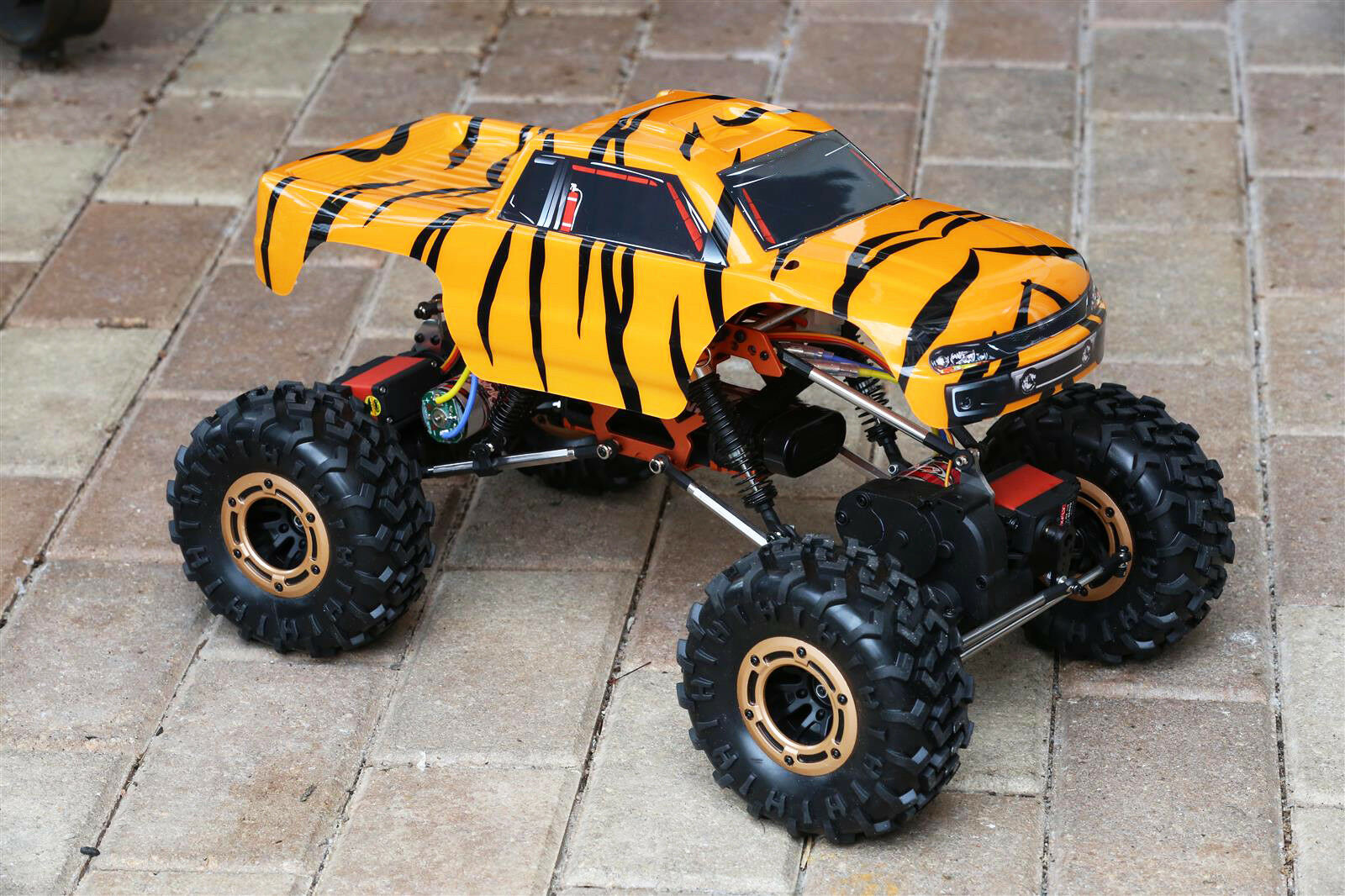 Custom Body Tiger Style for Redcat Racing Rockslide / Everest 1/10