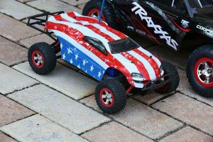 Custom Body USA Flag Style for Traxxas 1:16 Slash / e-Revo 1/16 Scale e Revo