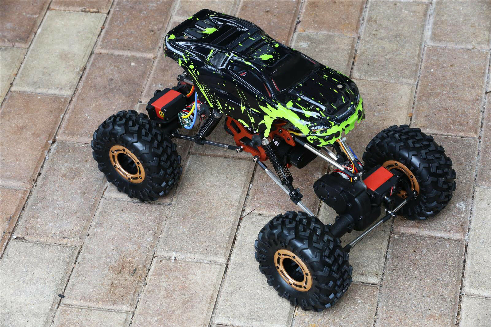 Custom Body Mini Muddy Green for Redcat Racing Rockslide / Everest 1/10 Crawler