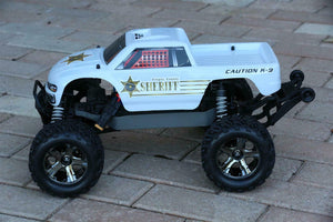 Custom Body Police Sheriff White for Traxxas Stampede 1/10 Truck Car Shell