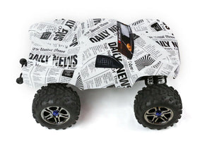 Custom Body Newspaper Style for Traxxas T / E Maxx Shell Cover 3911R E-Maxx