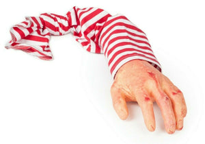 Halloween Realistic Fake Hand w/ Sleeve Pranking Toy Novelty Birthday Party Gift